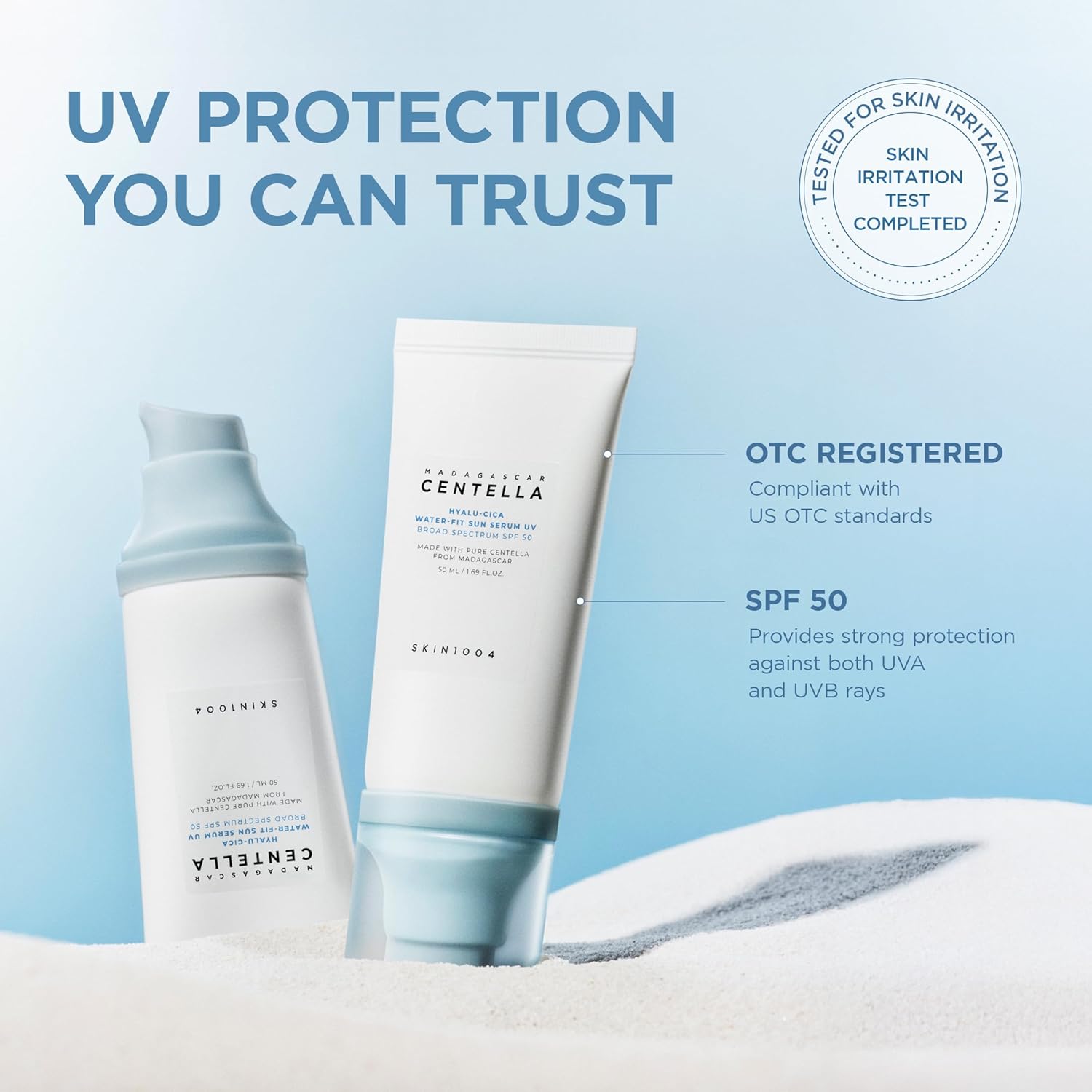 SKIN1004 Madagascar Centella Hyalu-Cica Water-Fit Sun Serum UV 50ml