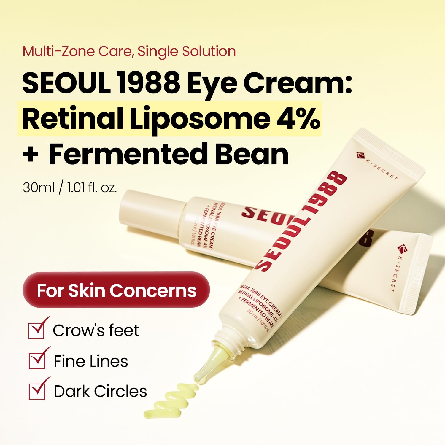 KSECRET SEOUL 1988 Eye Cream : Retinal Liposome 4% + Fermented Bean