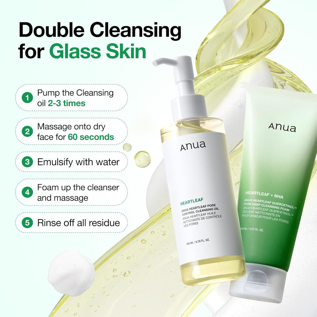 Anua Heartleaf Pore Purifying Duo (Oil & Foam)